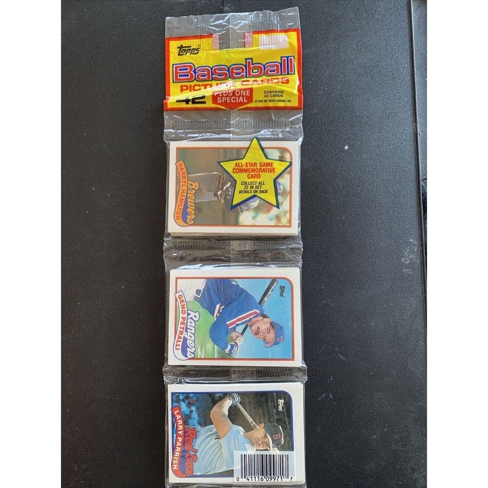 1989 Topps MLB Rack Pack RC New Unopen 43 Cards Ryan, Griffey, Grace, Ripken, Bo